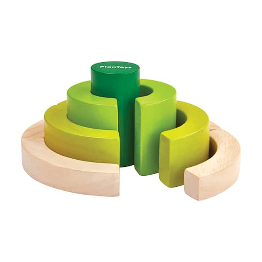 PlanToys Curve Blocks 9 curve blocks and 1 cylinder multicolor